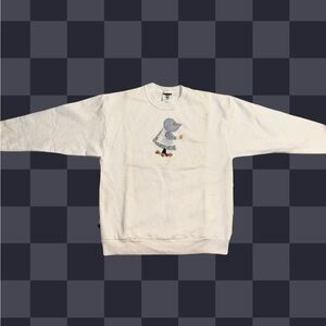 Jerzees Crewneck ugly Sweater with Embroidered flower girl